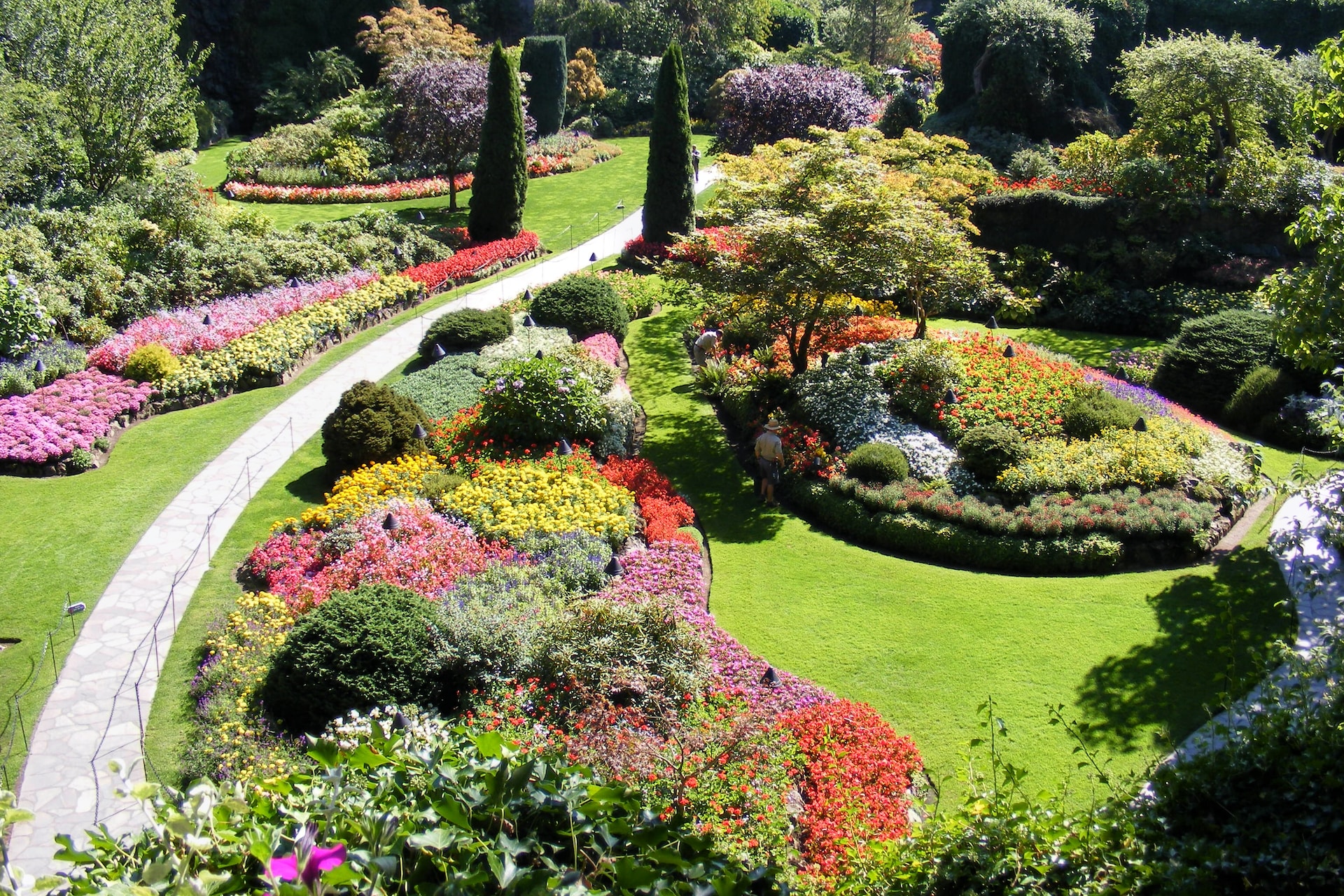 The Sunken Garden at Butchart Gardens on the Saanich Peninsula